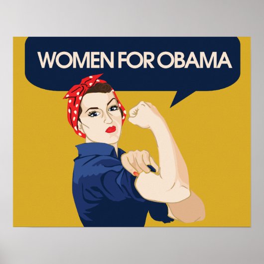 Retro Women for Obama Poster (Voorkant)