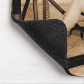  Retro Women Machine Gunner Girl Muismat (Hoek)