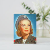  Retro Women Militaire Amerikaanse Nurse Corp Briefkaart (Staand voorkant)