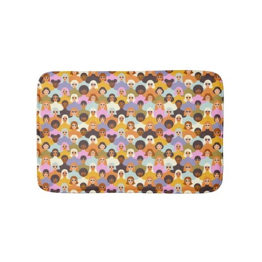 Retro Women of the World Pattern Badmat (Voorkant)
