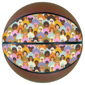 Retro Women of the World Pattern Basketbal (Voorkant)