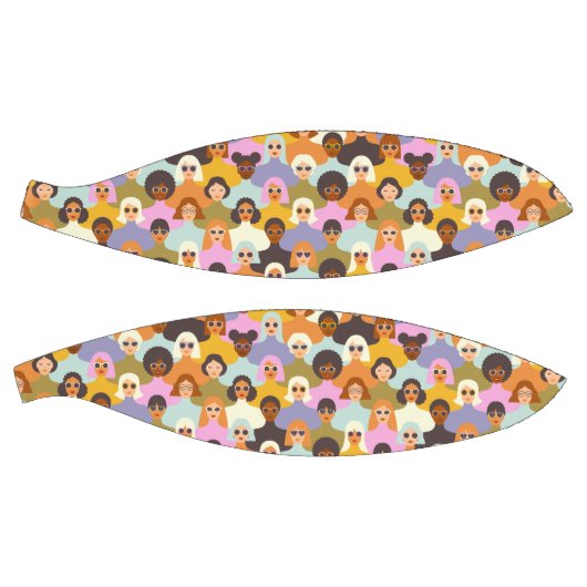 Retro Women of the World Pattern Basketbal (Panelen)