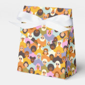 Retro Women of the World Pattern Bedankdoosjes (Voorkant Zijde)