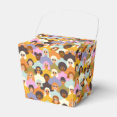 Retro Women of the World Pattern Bedankdoosjes (Voorkant Zijde)