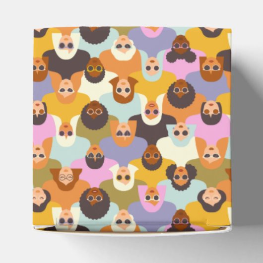 Retro Women of the World Pattern Bedankdoosjes (Bovenkant)