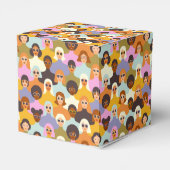 Retro Women of the World Pattern Bedankdoosjes (Achterkant)