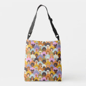 Retro Women of the World Pattern Crossbody Tas (Achterkant)