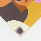 Retro Women of the World Pattern Fleece Deken (Hoek)