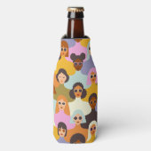 Retro Women of the World Pattern Flesjeskoeler (Fles Voorkant)