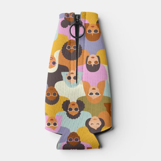 Retro Women of the World Pattern Flesjeskoeler (Achterkant)