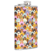 Retro Women of the World Pattern Heupfles (Rechts)