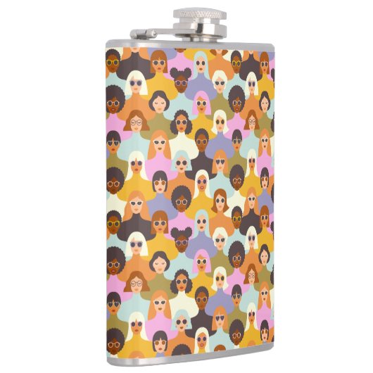 Retro Women of the World Pattern Heupfles (Rechts)