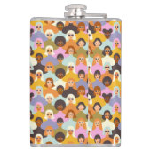 Retro Women of the World Pattern Heupfles (Achterkant)