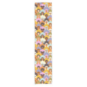 Retro Women of the World Pattern Korte Tafelloper (Voorkant)