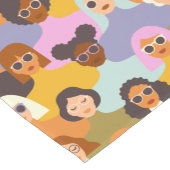 Retro Women of the World Pattern Korte Tafelloper (Hoek)