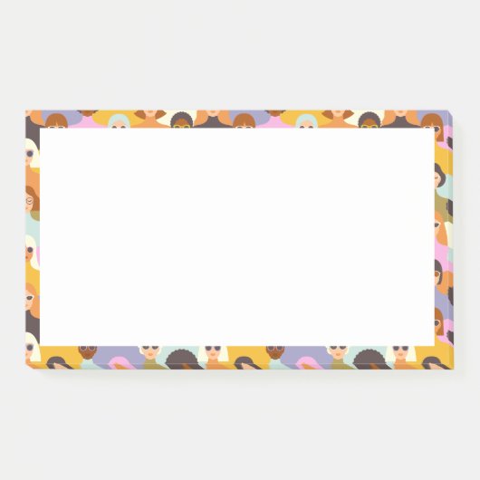 Retro Women of the World Pattern Post-it® Notes (Voorkant)