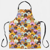 Retro Women of the World Pattern Schort (Voorkant)