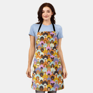 Retro Women of the World Pattern Schort