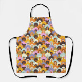 Retro Women of the World Pattern Schort (Voorkant)