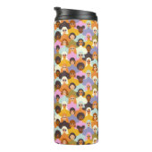 Retro Women of the World Pattern Thermosbeker (Geroteerd rechts)