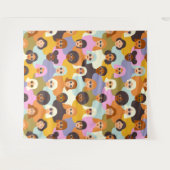 Retro Women of the World Pattern Wandkleed (Voorkant (horizontaal))