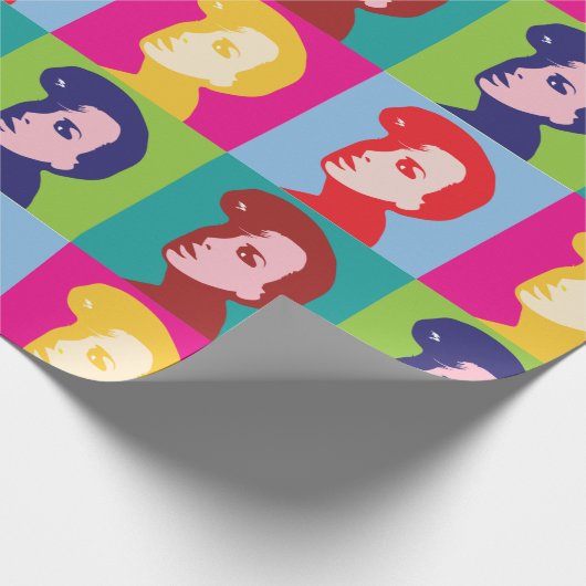 Retro Women Pop Art Cadeaupapier (Hoek)