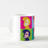 Retro Women Pop Art Koffiemok (Voorkant links)