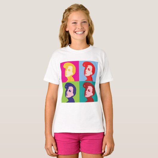 Retro Women Pop Art T-shirt (Voorkant volledig)