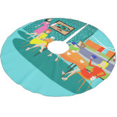 Retro Women's Card Game kerstboomrok Kerstboom Rok (Gekanteld)