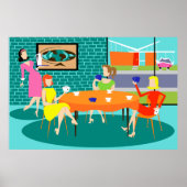 Retro Women's Weekly Card Game Poster (Voorkant)