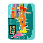 Retro Women's Wekly Card Flexi Magnet Magneet (Verticaal)