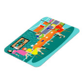 Retro Women's Wekly Card Flexi Magnet Magneet (Linkerzijde)