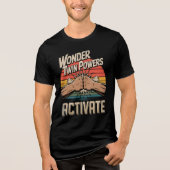 Retro Wonder Twin Powers Activate Style First Bump Tri-Blend Shirt (Voorkant)
