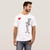 Retro Wonderful Wizard of Oz Cadeaus Tin Man Hart T-shirt (Voorkant volledig)