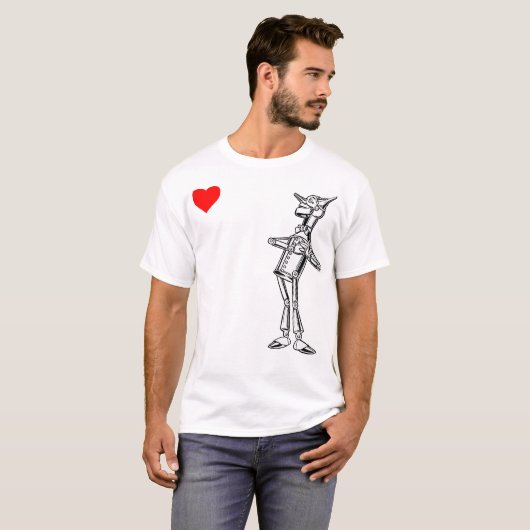 Retro Wonderful Wizard of Oz Cadeaus Tin Man Hart T-shirt (Voorkant volledig)