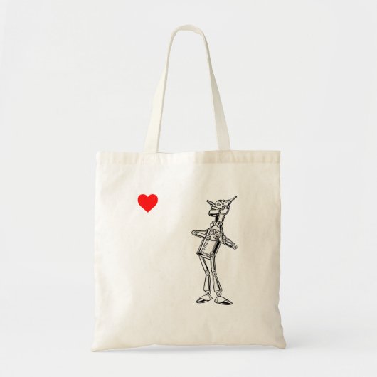 Retro Wonderful Wizard of Oz Tin Man Hart Tote Bag (Voorkant)