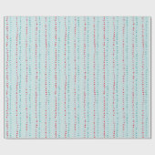 Retro Wonky Stippen Wrapping Paper - Rood, Blauwgr Cadeaupapier (Vlak)