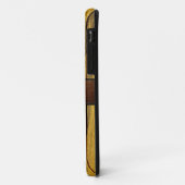 Retro Wood Brown Leather Kijk uit Case-Mate iPhone Case (Achterkant/links)