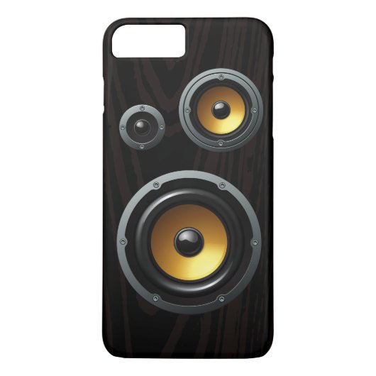 Retro Wood Grain Speaker Trio Case-Mate iPhone Case (Achterkant)