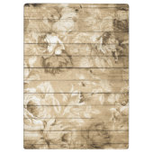  Retro Wooden Background Modern Elegant Klembord (Achterkant)