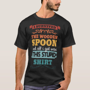 Retro Wooden Spoon Survivor T-shirt