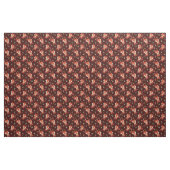 Retro Woodland Foxes and Flowers Pattern Stof (Yard (91,4 cm))