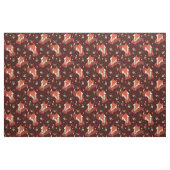 Retro Woodland Foxes and Flowers Pattern Stof (Fat Quarter)