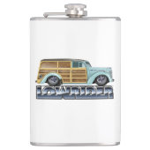 Retro Woody Lowrider Heupfles (Voorkant)