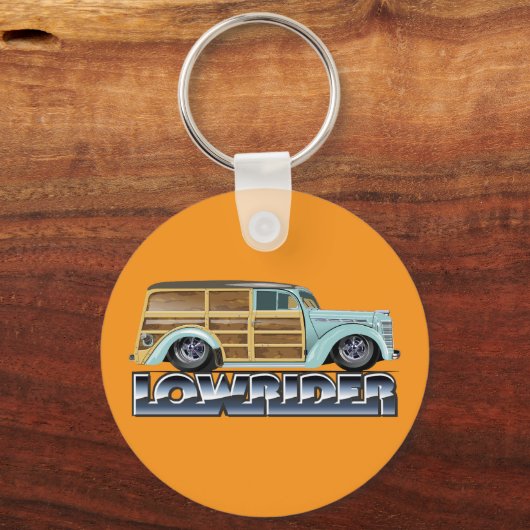 Retro Woody Lowrider Sleutelhanger (Voorkant)