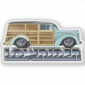 Retro Woody Lowrider Sticker (Voorkant)