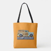 Retro Woody Lowrider Tote Bag (Achterkant)