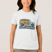 Retro Woody Lowrider Tri-Blend Shirt (Voorkant)