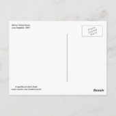 Retro woonkamer, Los Angeles, Vintage 1951 Briefkaart (Achterkant)