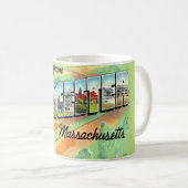 Retro Worcester Ma Postkaart Mok (Voorkant rechts)